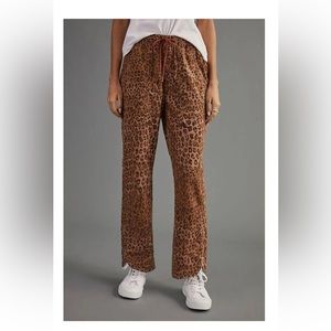 Anthropologie Pilcro The Cottage Corduroy Pants Leopard Size Small